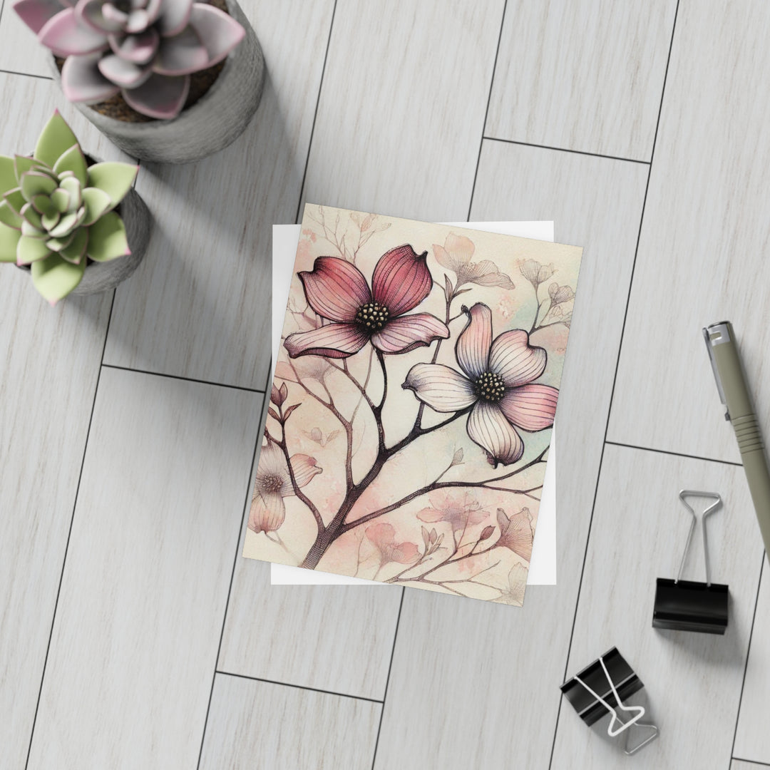 Beautiful Dogwood Branch Postcard Bundles (envelopes included)