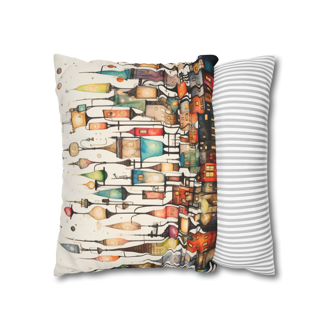 Whimsical City Lights Pillow Case