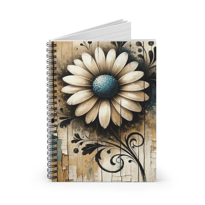 Rustic Daisy Spiral Notebook - Ruled Line