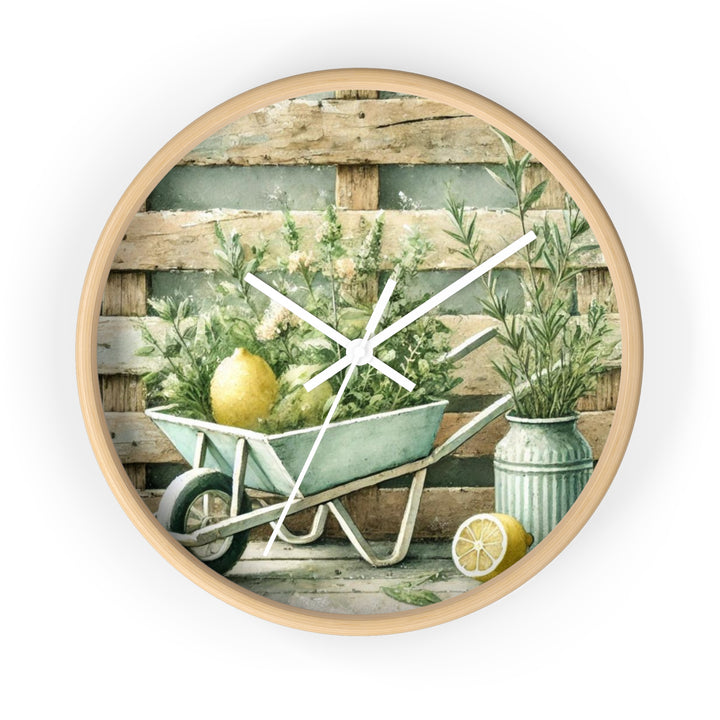 Herbs and Lemons Wall Clock