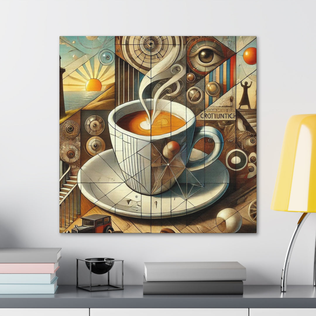 Abstract Coffee Time Canvas Gallery Wraps