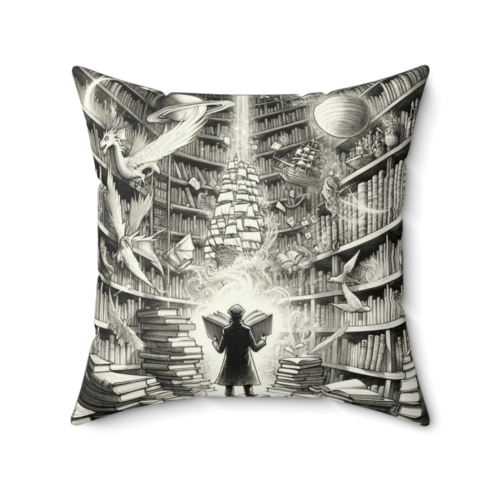 The Librarian, Faux Suede Square Pillow