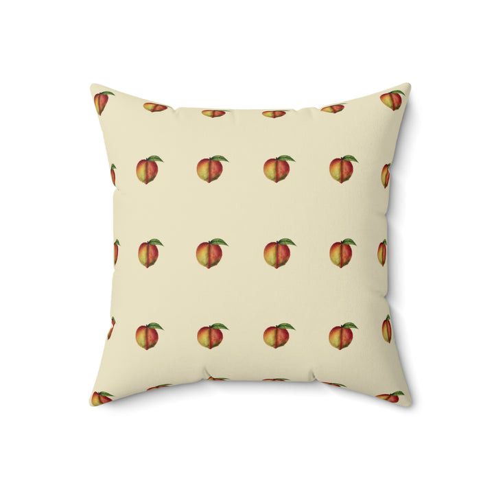 Peaches Faux Suede Square Pillow