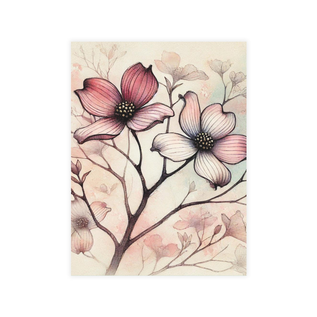 Beautiful Dogwood Branch Postcard Bundles (envelopes included)