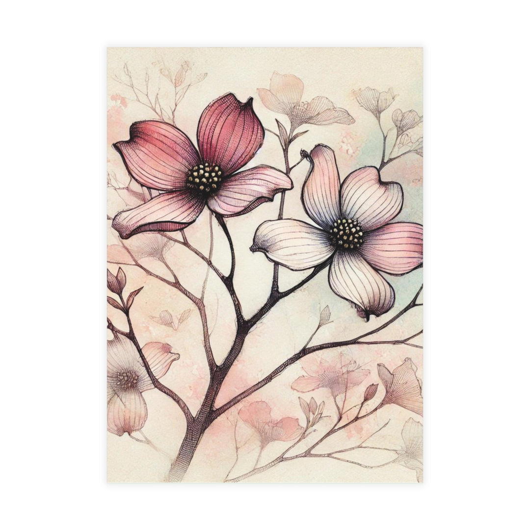 Beautiful Dogwood Branch Postcard Bundles (envelopes included)