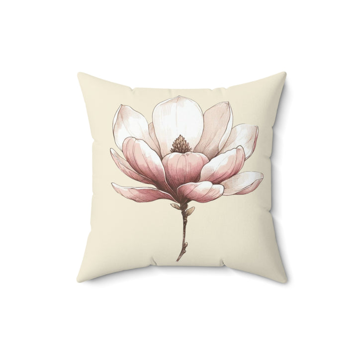 Magnolia Faux Suede Square Pillow