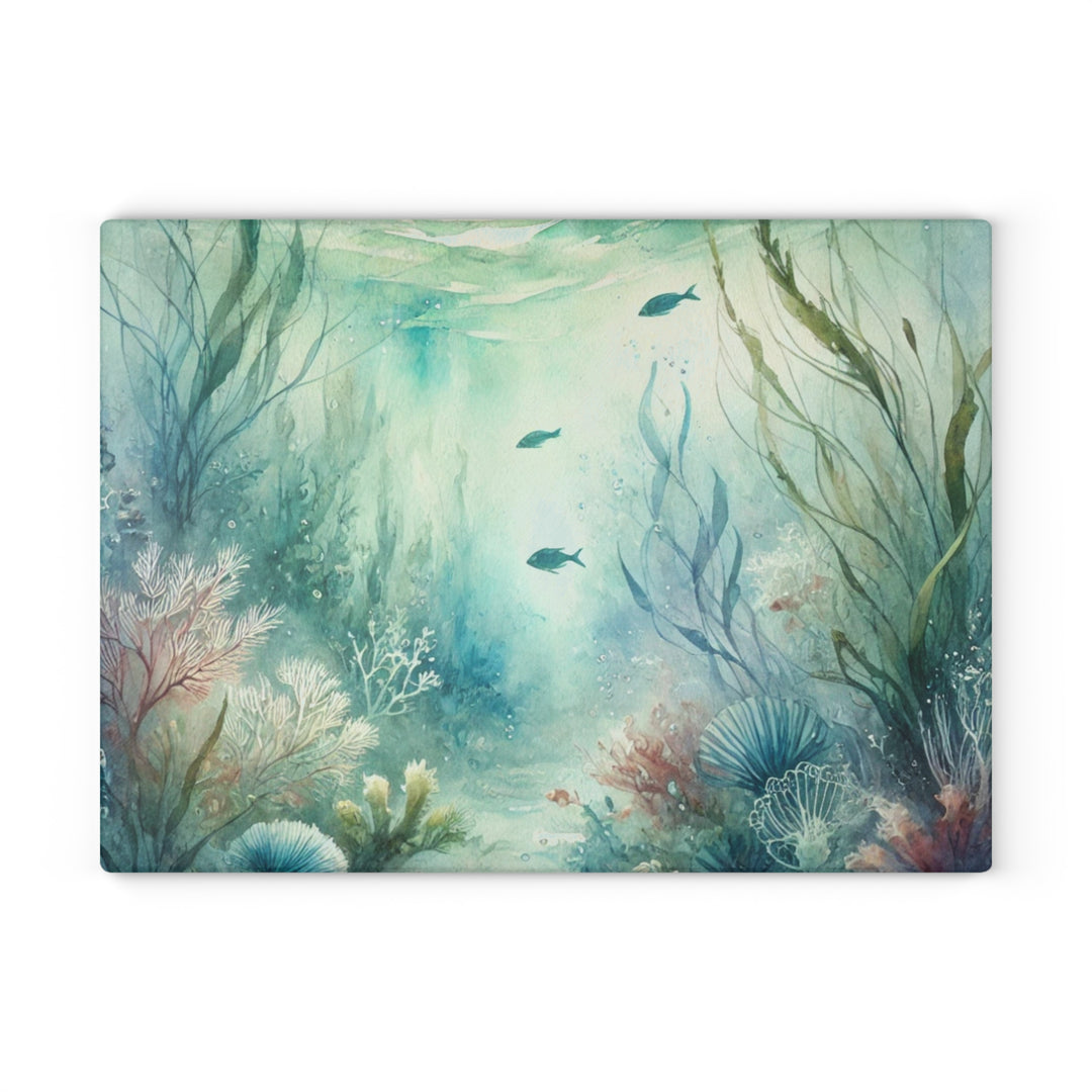 Sea Life Glass Cutting Board