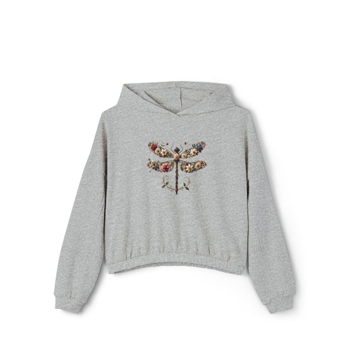 Flowered Butterfly Women's Cinched Bottom Hoodie