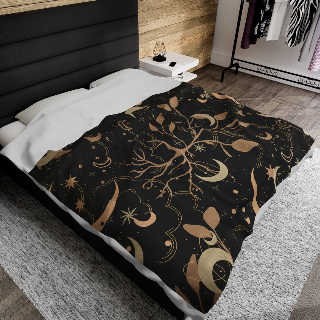 Dark Moon Velveteen Plush Blanket