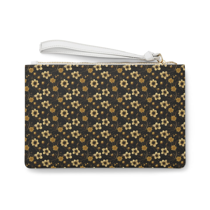 Gold Flowers Clutch Bag