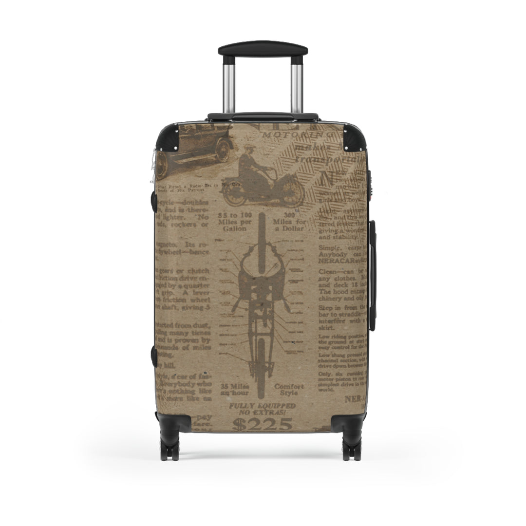 Vintage Newsprint Suitcase