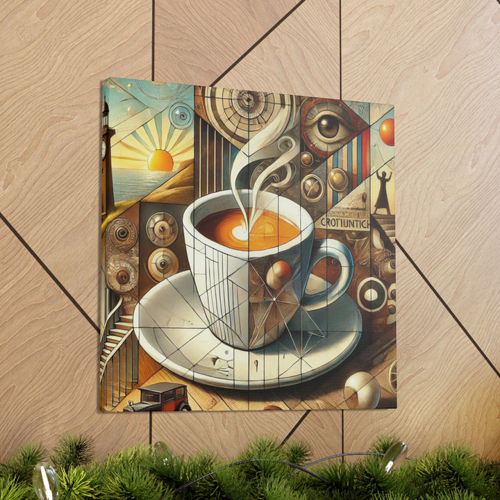 Abstract Coffee Time Canvas Gallery Wraps