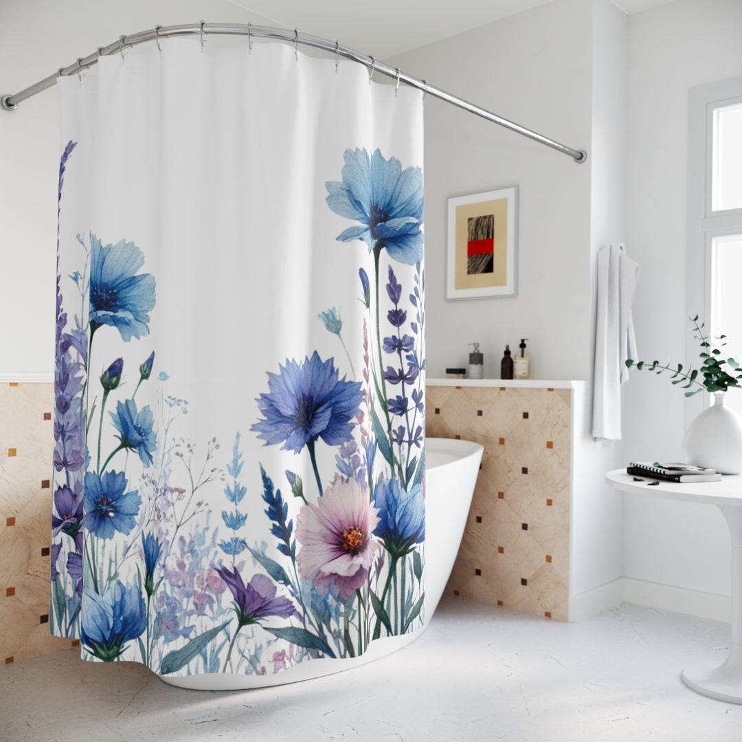 Blue Beauty Shower Curtain