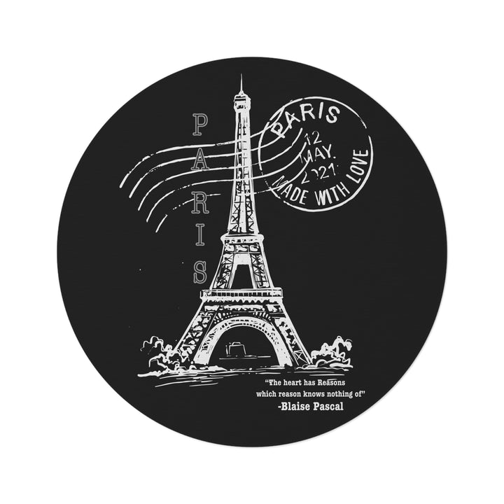 Paris (Black) Round Rug