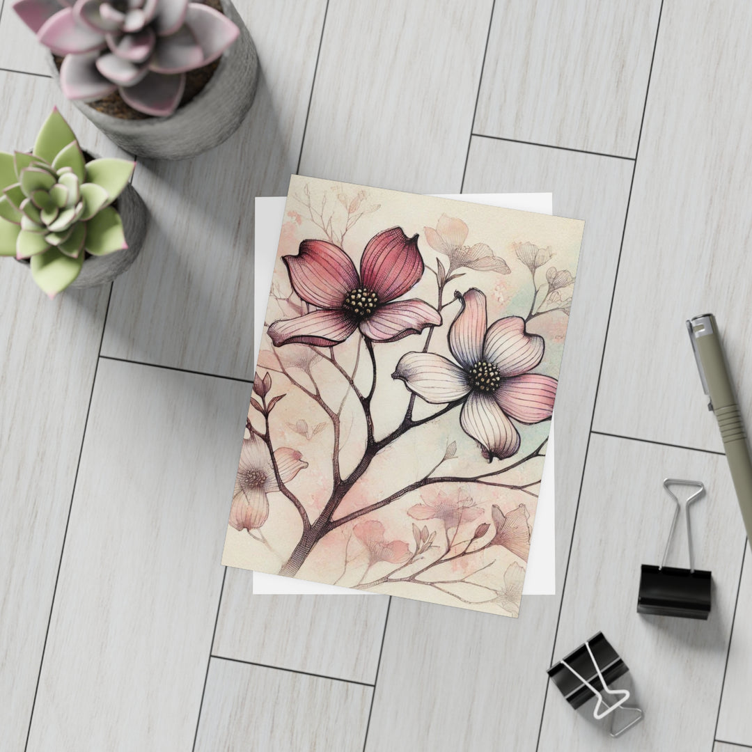 Beautiful Dogwood Branch Postcard Bundles (envelopes included)