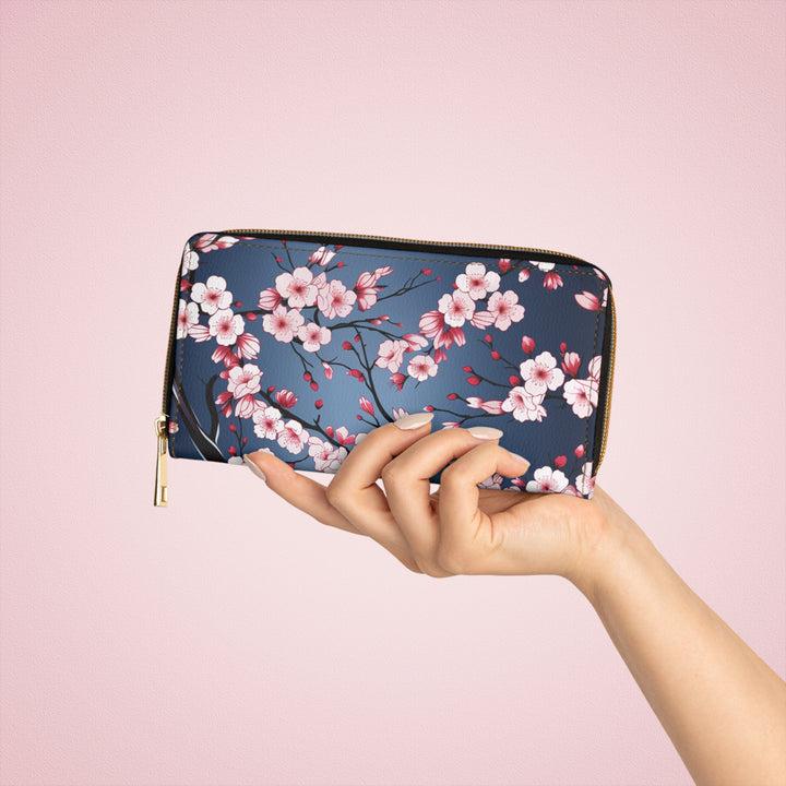 Pink Blossoms Zipper Wallet