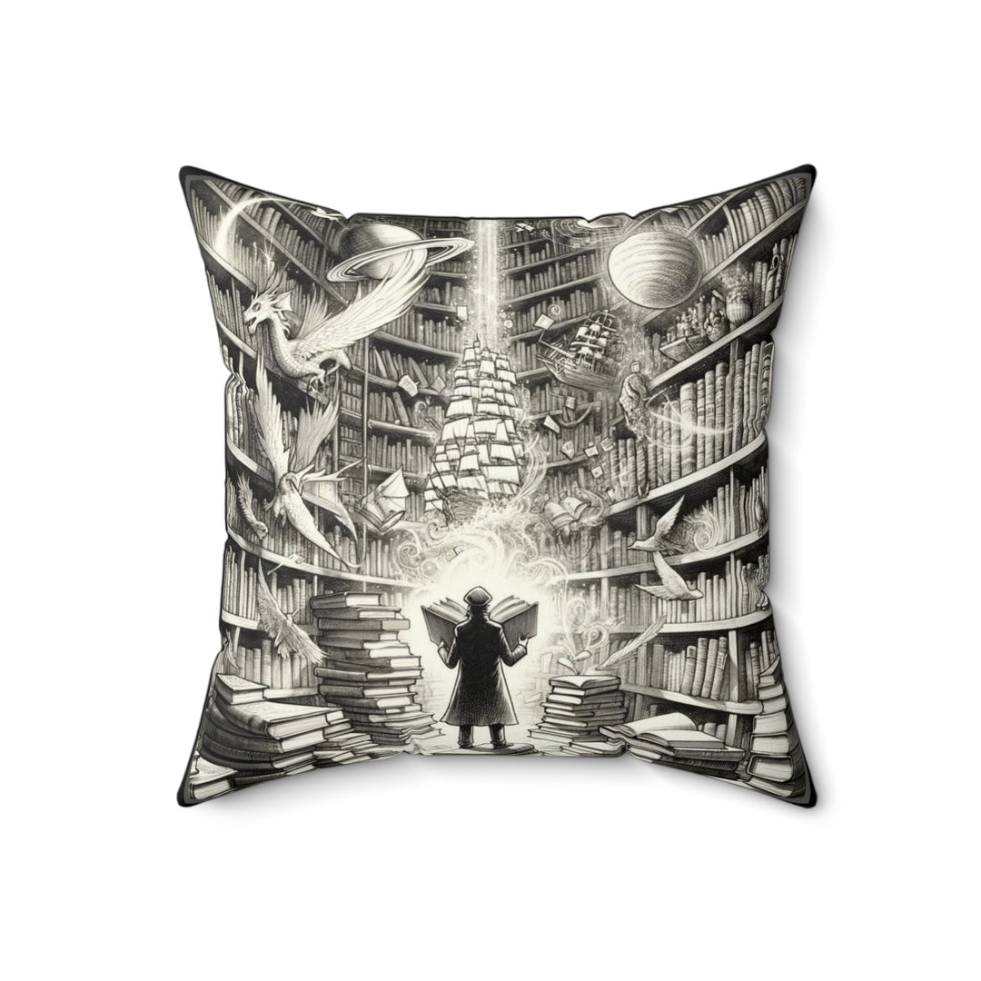 The Librarian, Faux Suede Square Pillow