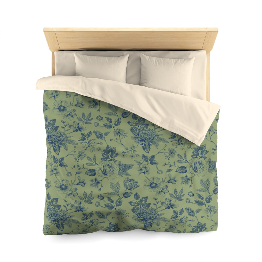 Blue and Sage Decadence Microfiber Duvet Cover