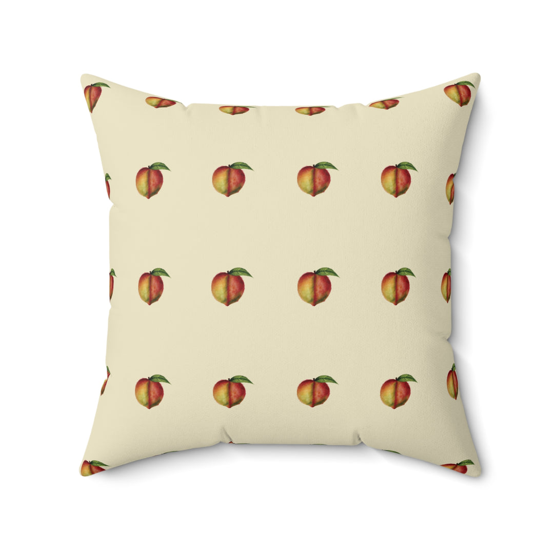 Peaches Faux Suede Square Pillow