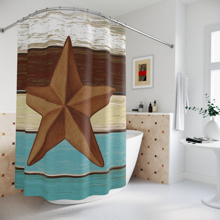 Rustic Star Shower Curtain