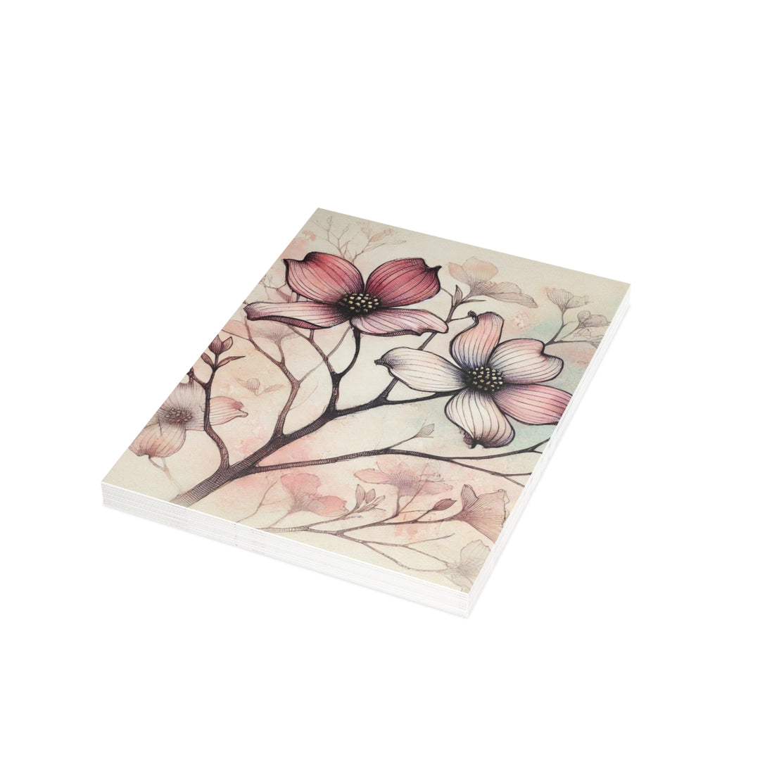 Beautiful Dogwood Branch Postcard Bundles (envelopes included)