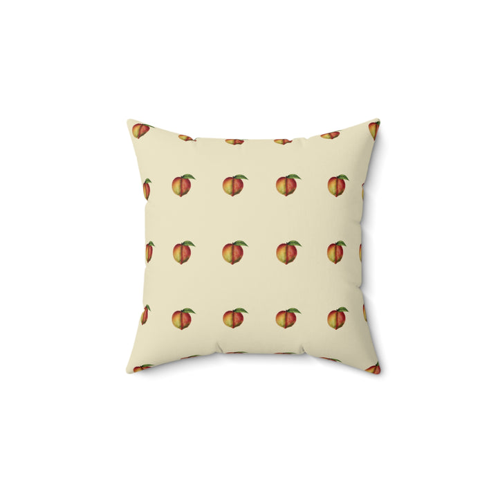 Peaches Faux Suede Square Pillow