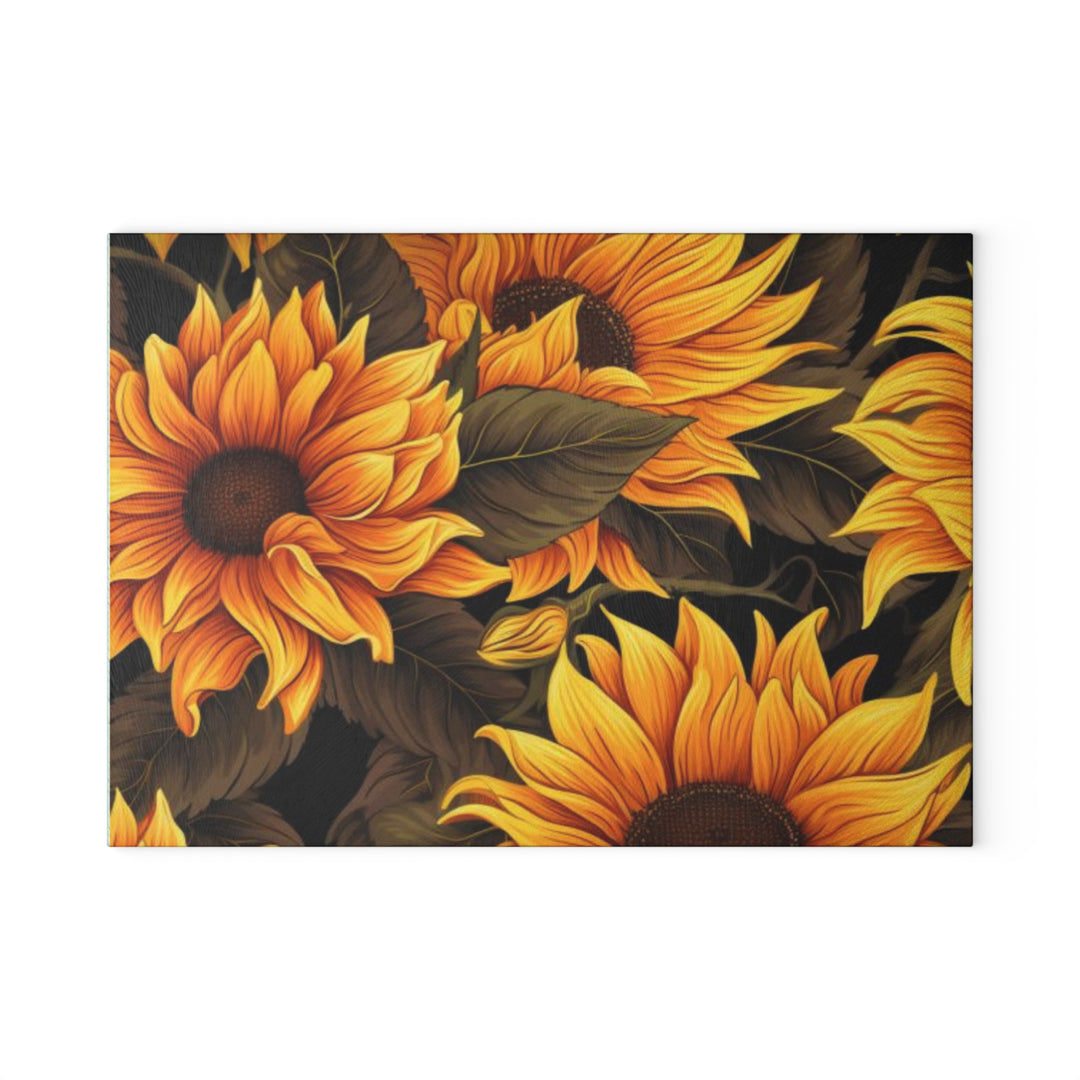 Sunflower Glass Cutting Board