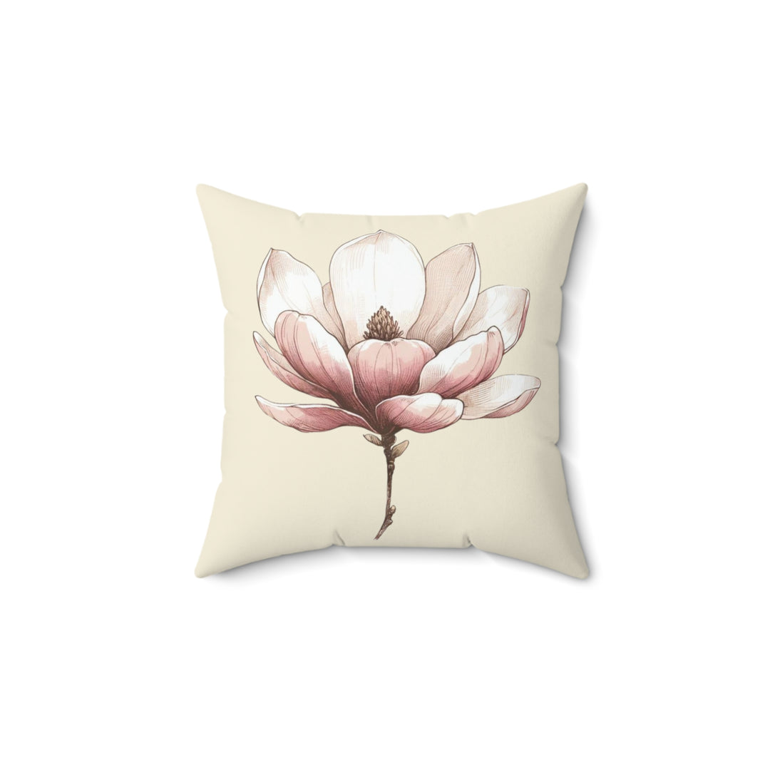 Magnolia Faux Suede Square Pillow