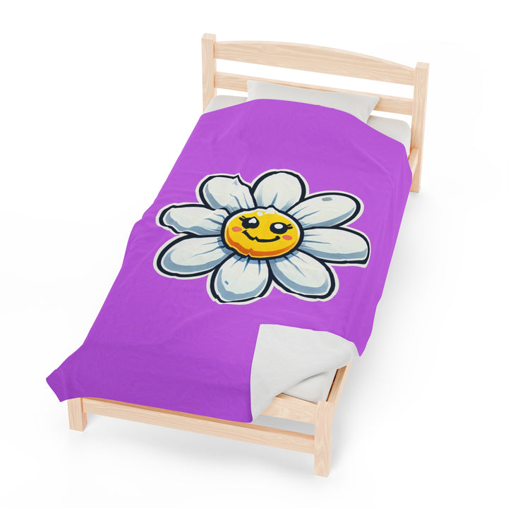 Daisy Velveteen Plush Blanket