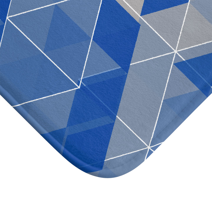 Blue GeometricBath Mat