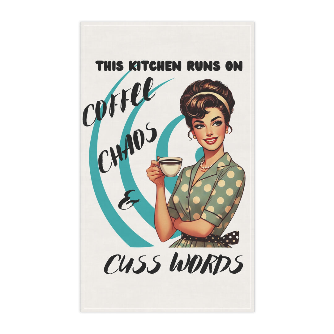 Coffee, Chaos and Cusswords Tea Towels (cotton, poly)