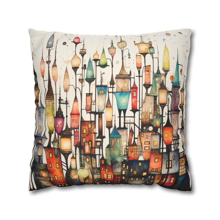 Whimsical City Lights Pillow Case