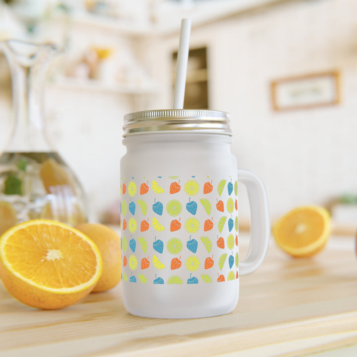 Colorful Fruit Mason Jar