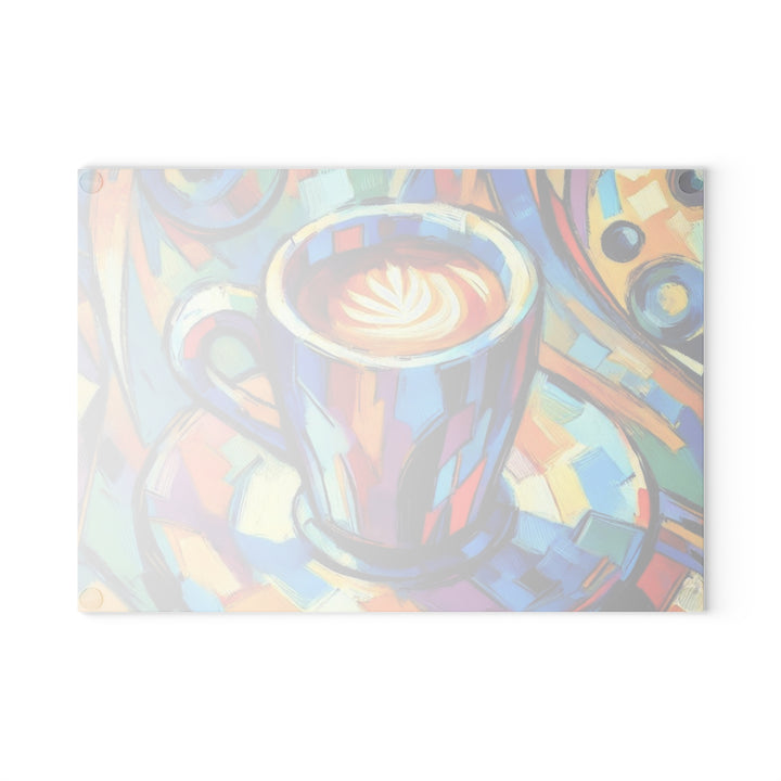 Coffee Time Glass Cutting Board