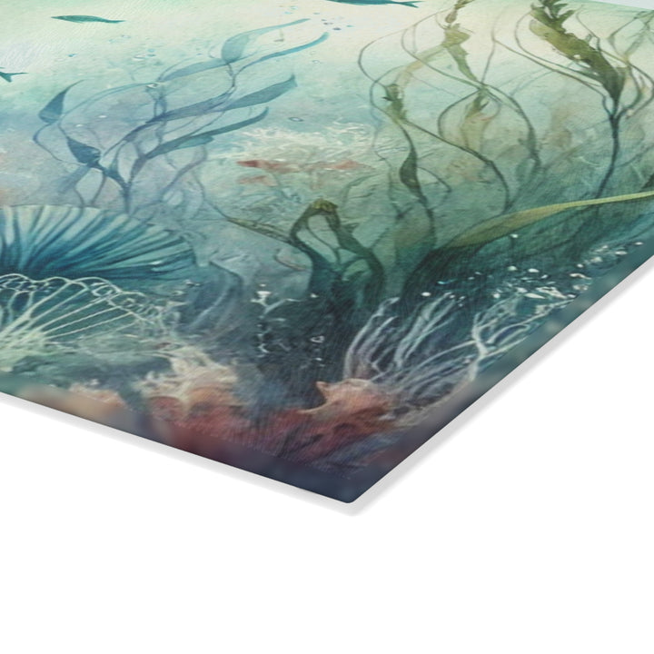 Sea Life Glass Cutting Board