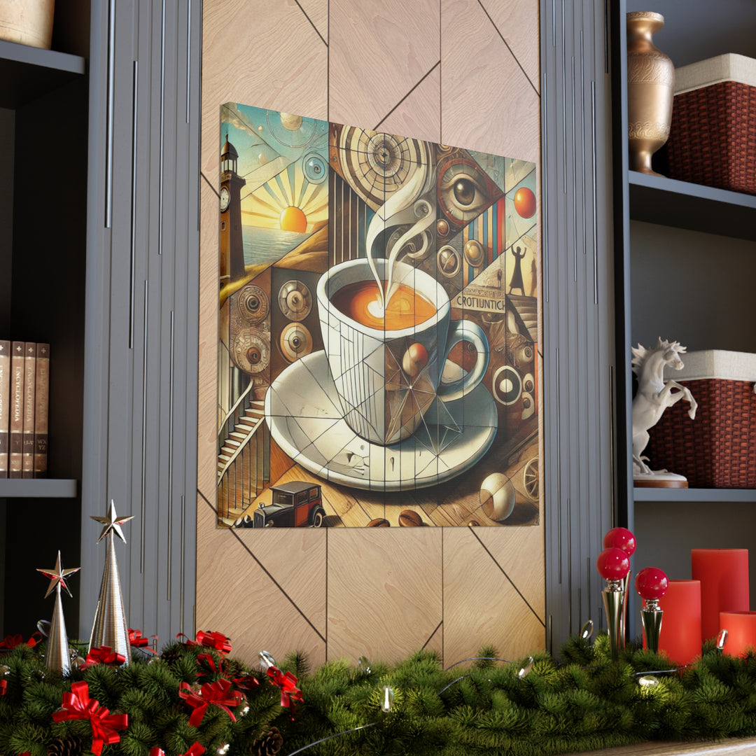 Abstract Coffee Time Canvas Gallery Wraps