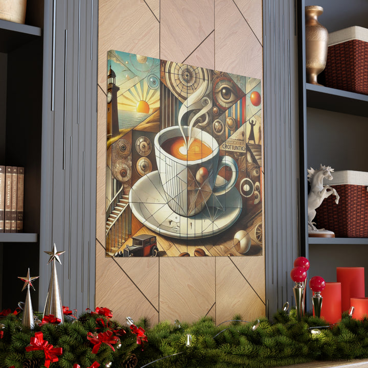 Abstract Coffee Time Canvas Gallery Wraps