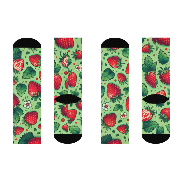 Strawberries Cushioned Crew Socks