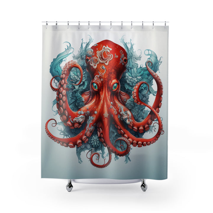 Wild Fierce Octopus Shower Curtain