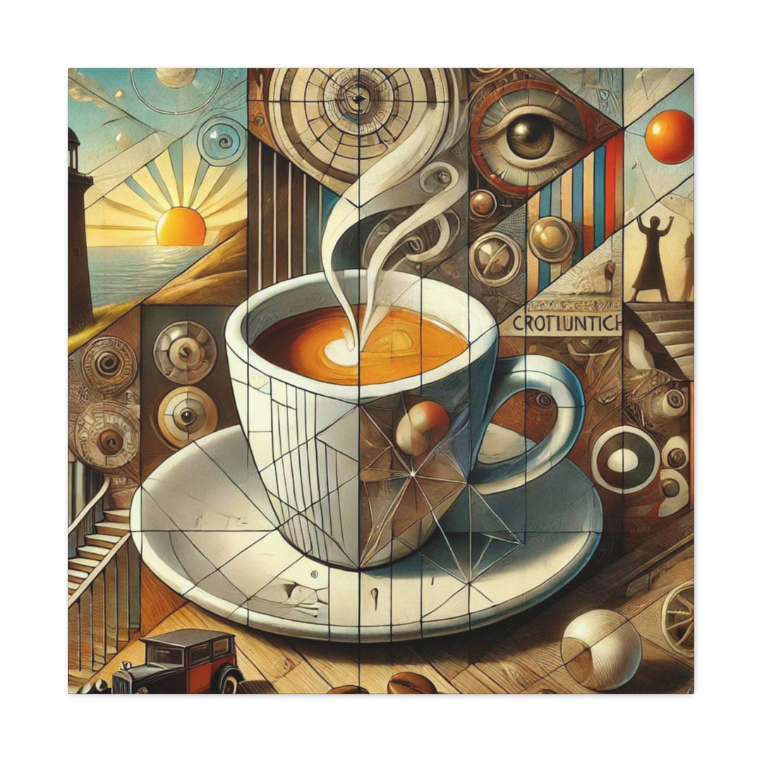 Abstract Coffee Time Canvas Gallery Wraps