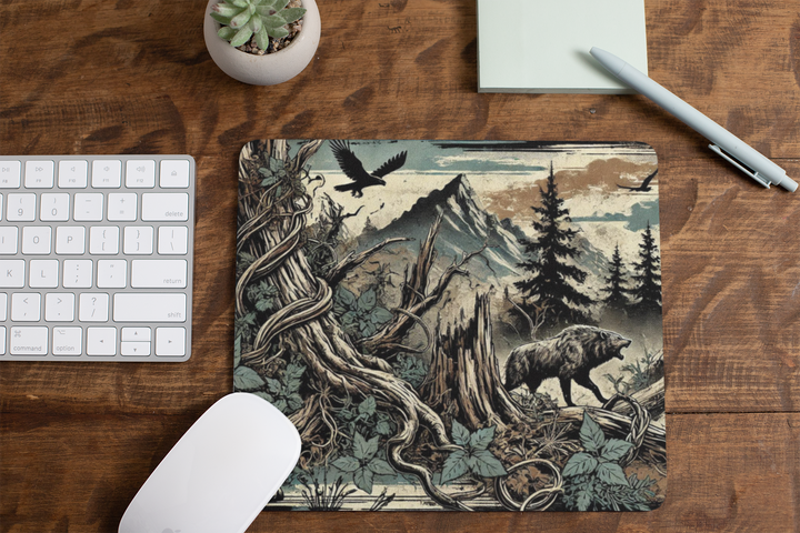 Wild Wolf Mouse Pad (Rectangle)