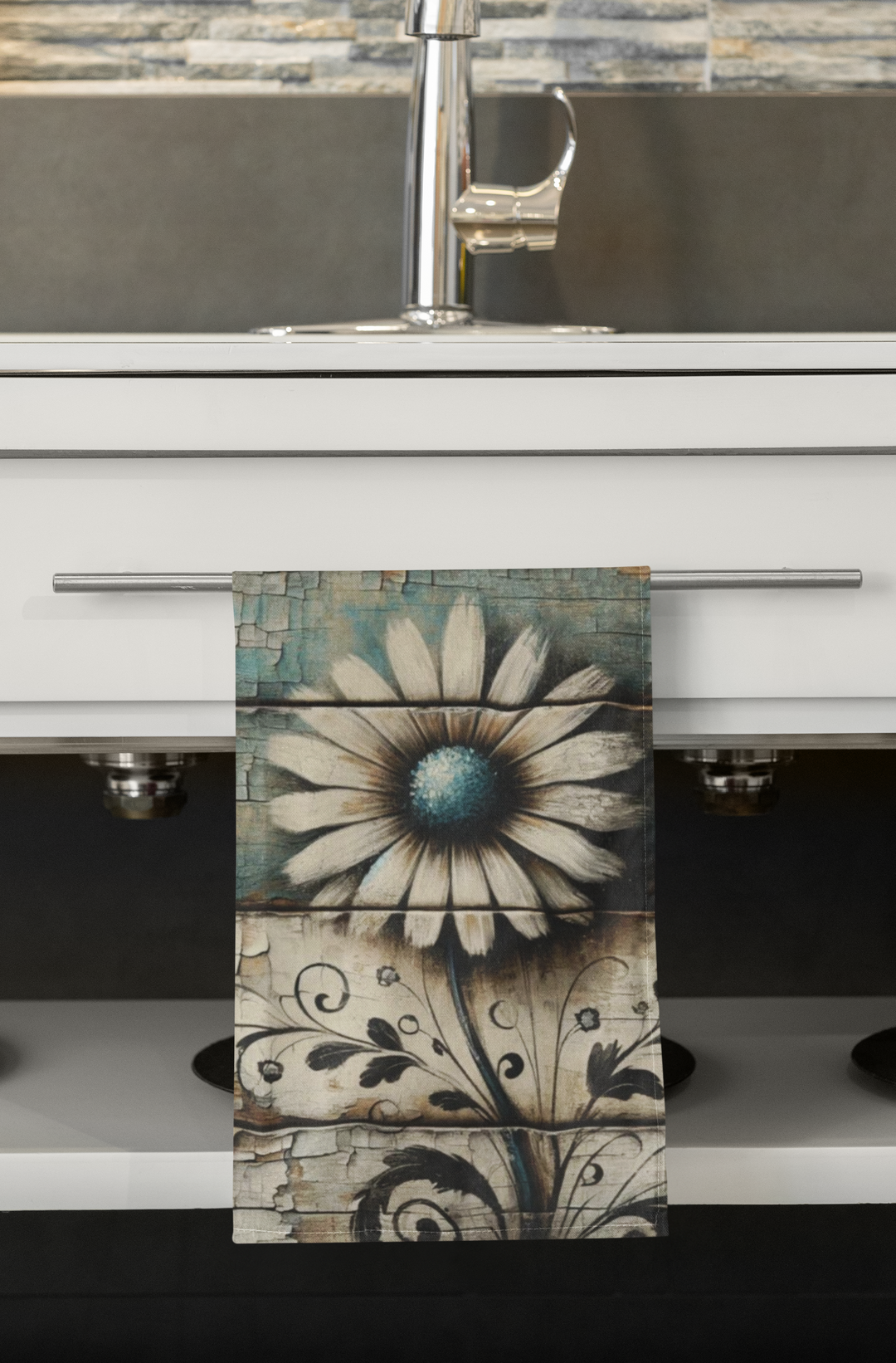 Rustic Daisy Kitchen Towel