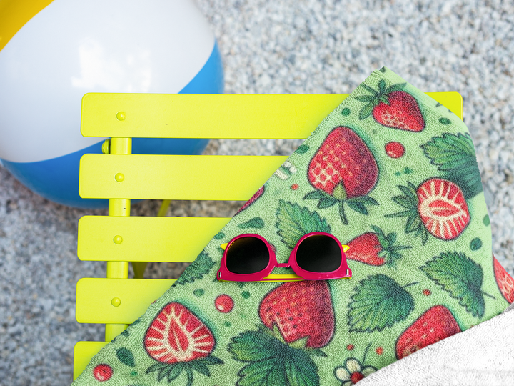 Strawberries Beach Towel