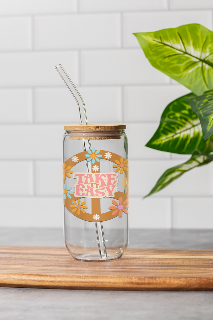 Take It Easy Sipper Glass, 16oz