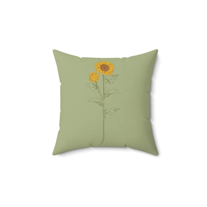 Sunflower Spun Polyester Square Pillow