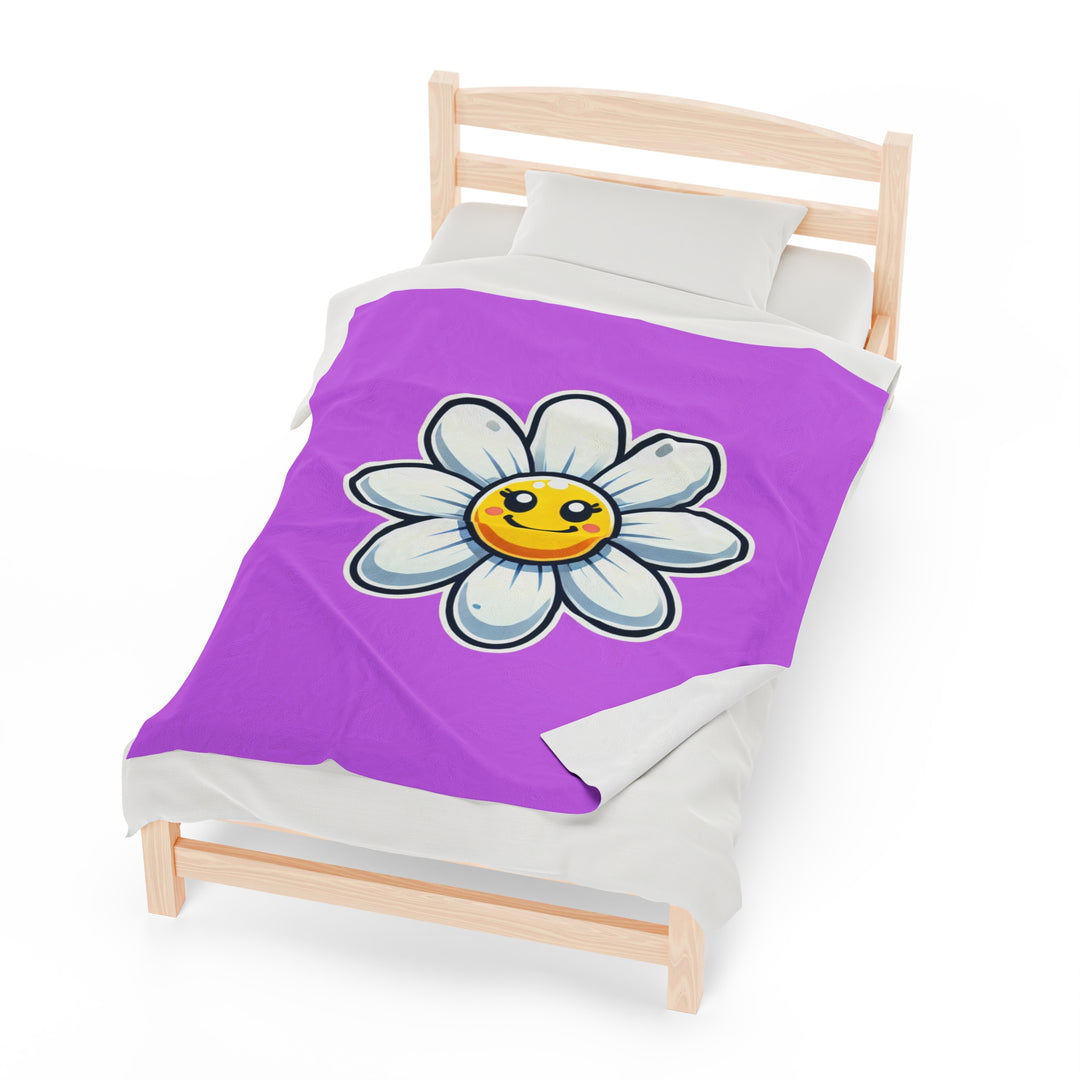 Daisy Velveteen Plush Blanket