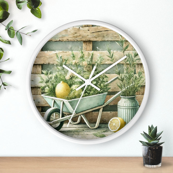 Herbs and Lemons Wall Clock