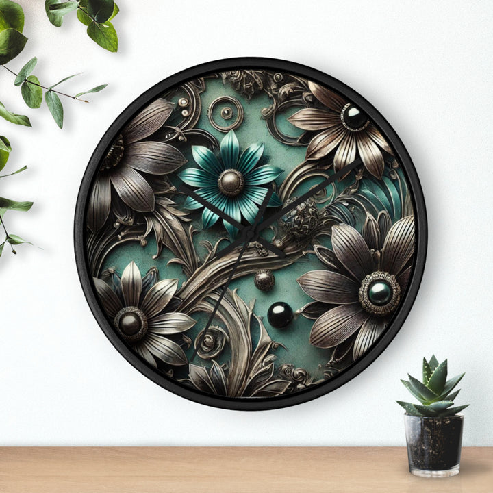 Mechanical Flowers Wall Clock