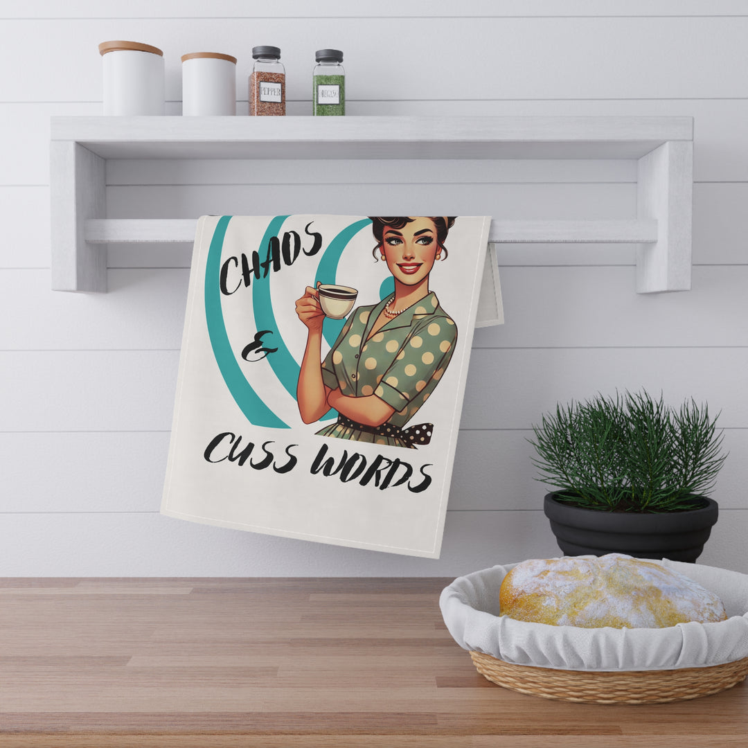 Coffee, Chaos and Cusswords Tea Towels (cotton, poly)