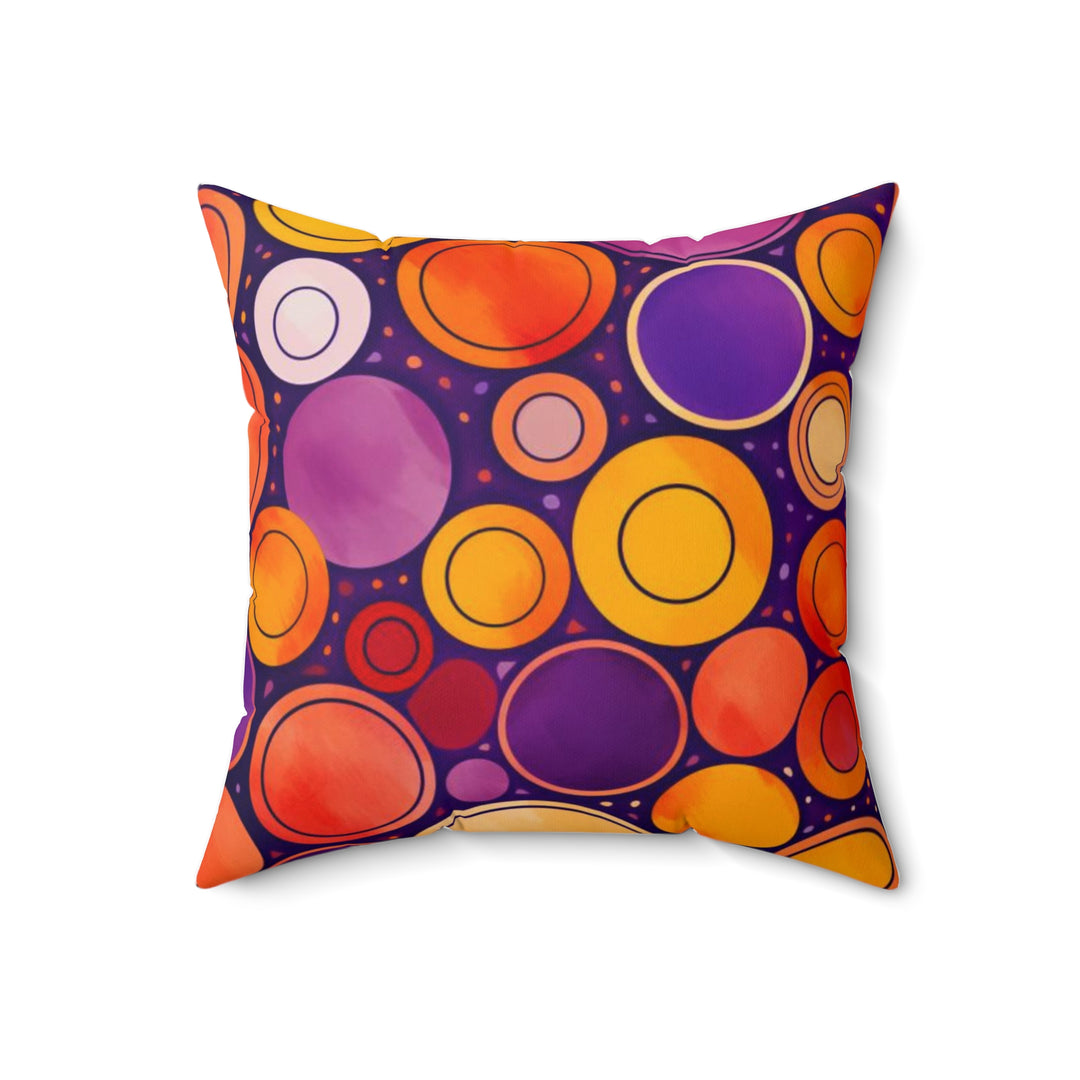 Cosmic Swirl Faux Suede Square Pillow